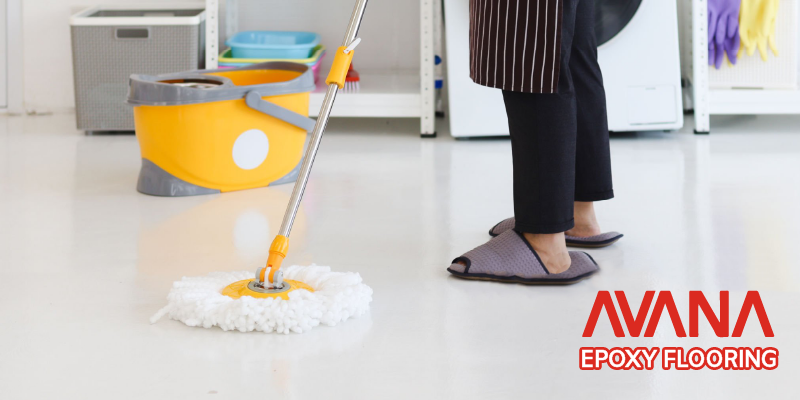 Cleaning advantages of indoor epoxy flooring